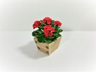 Dollhouse Red Geraniums In Planter Box 1 12 Scale Miniature Flowers Garden