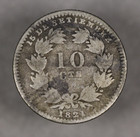 1880 Nicaragua Silver 10 Centavos