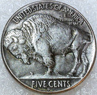Hobo Novelty  Nickel - Indian Chief Skull Head Hobo Coin - Antiqued Looking