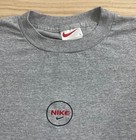 Vintage 90s Nike Mini Swoosh Heavyweight T-shirt Size Adult Large Gray