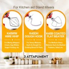 3-piece Kit Attachments For Kitchenaid Tilt-head Stand Mixer  Large  White