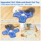 Interactive Cat Toys Blue Rechargeable Touch Activated Hide And Seek Kitten Toys