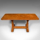 Vintage Coffee Table  English Oak  Cotswold School  After Mouseman  20th Century
