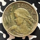 1925 Poland 1 Zloty Lot jm9355 Silver  Nice 