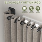 Curtain Rods For Windows 36 To 60 Inch  5 8  Blackout Wrap Around Curtain Rod   