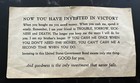 Rare  25 Series E War Savings Bond  Not Validated  copy Of My Investment  Bill