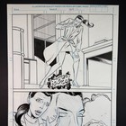 Original Comic Art Interior Page Signed Scott Reed Sketch Half Splash Action
