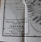 Vintage 1948 Panoramic Monumental Map Of Havana Cuba Cuban Tourist Commission 