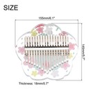 17keys Thumb Piano transparent Green Flower Portable Finger Piano With Carry Box