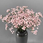 6 Pcs Pink Babys Breath Artificial Flowers Gypsophila Real Touch Wedding Decor