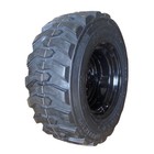 4-12-16 5 Sks-1 Skid Steer Tires rims wheels Black For Bobcat 3 88  Backspace