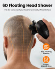 Head Shavers For Bald Men  Type-c Charge Electric Razor With 6 Rotary Blades  Wa