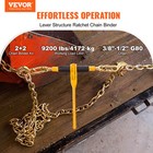 Vevor Chain And Binder Kit 3 8 -1 2  Ratchet Load Binder 3 8  X 10  Chain 2 Pack