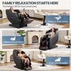 Brown Reclining Full Body Zero Gravity 8 Points Massage Chair Heated foot Roller