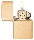 Zippo Windproof Brushed Brass Lighter   204b  New In Box