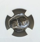 Lydia Lion Vs Bull Half Stater Ngc Ch Fine Ancient Silver Coin