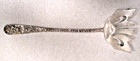 Vtg Sterling Silver Repousse Stieff Bacon Asparagus Serving Fork Mono
