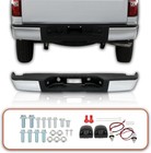 Chrome Rear Bumper Replacement For 2007-2013 Chevy Silverado Sierra 1500 Truck