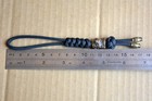 550 Paracord Combo Knife Lanyard Black With Brass Bead Honey Badger   Ratel