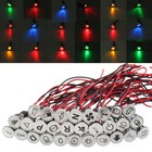 Chrom 8 10 12 14 16mm Led Dash Panel Warning Pilot Light Indicator Lamp Car Boat
