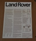 Vtg 1973 Land-rover Brochure Single Sheet