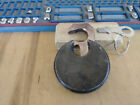 Antique vintage Miller Champion 6 Lever Push Key Pancake Padlock   W key   684