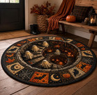 Halloween 3d Illusion Rug  Ghost Staircase Round Rug  Spooky Optical Illusion