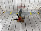 Hand Crafted Mahogany Wood P-51 Tuskegee Airmen 18    Desk Top Model New Damaged