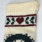 Vintage 20    Fair Isle Knit Christmas Stocking Tree Nordic Wreath- Lot Of 2