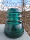 Vintage Hemingray No  43 Blue Aqua Insulator