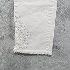 Levi s Jeans Womens W31 White 711 Studded Raw Hem Mid Rise Skinny    Ankle Stretch