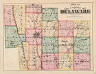 1875 Delaware County Ohio Map Original  16x12  Galena - Liberty - Bell Point