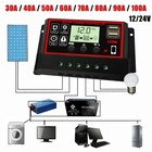 30-100a Mppt Solar Panel Regulator Charge Controller 12v 24v Auto Focus Tracking