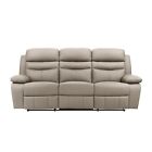 2 Pc Tan Top Grain Leather Reclining Sofa Loveseat Living Room Furniture Set