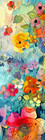 Colorful Flowers Bookmark - Handmade Laminated Bookmark  Book Reader Gift