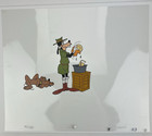 1970 s Disney Goofy With Pluto Camping Animation Cel  - Lost Educational Film