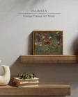 Framed Wall Art - Floral Scenic Oil Painting Canvas Prints  Rustic Decor For Bed
