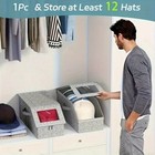 1 2x Stackable Hat Storage Organizer For Baseball Caps 24 Caps Hat Box With Lid