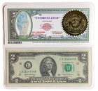 Great Gifts-2017 2 Dollar Bills  1  One First Note  high Quality  Uncirculated
