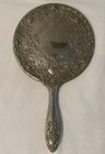 Vintage Vanity Mirror Brush Comb Set Sterling Silver Plated  d 