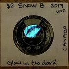 Unc 2017 Canada Toonie  2 Dollars Glow In The Dark Dance Of Spirits Snow Trees B