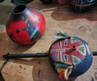 Antique Old Native American  Hopi  Kachina Gourd Rattle Plus Spiritual Gourd 