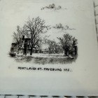 Fryeburg Maine Me Antique Portland St  Souvenir Jt Whitmere China Dish Plate