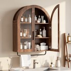 Bathroom Cabinet Wall Mount Storage Cabinet With Glass Doors Medicine Cabinet
