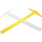 2 Pcs T Shape Drafting Ruler Curve Ruler Sewing Sewing Ruler