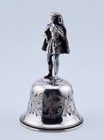 Antique Vienna 800 Silver Figural Dinner Bell Vintage Austria Renaissance