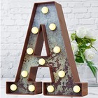 Led Marquee Light Up Letters Industrial Vintage Style Lighted Rust Letter A