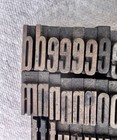 Vtg Antique Lot Of 90 Letterpress Letters Wood Type Printers Block 1    Patina
