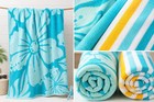 Mainstays Value 2-pack Cotton Beach Towels 28x58 Turquoise Stripe W  Loop