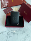 Cartier Must De Cartier Black Calfskin Leather Card Holder 6cc Wallet - Nib
